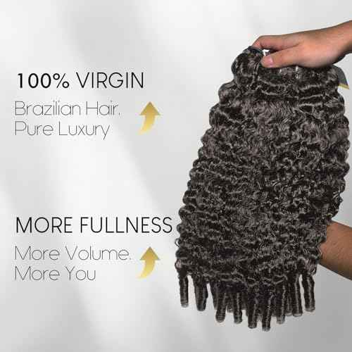 WEQUEEN Burmese Curly Bundles Human Hair 16A Brazilian Virgin Hair 16 Inch Thick Weave Natural Black