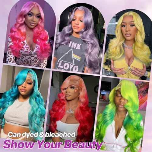 613 13x6 Lace Front Wig Human Hair Body Wave Blonde Wig Human Hair HD Transparent Lace Frontal Wigs for Women 200 Density Glueless Wigs Pre Plucked With Baby Hair 22 Inch