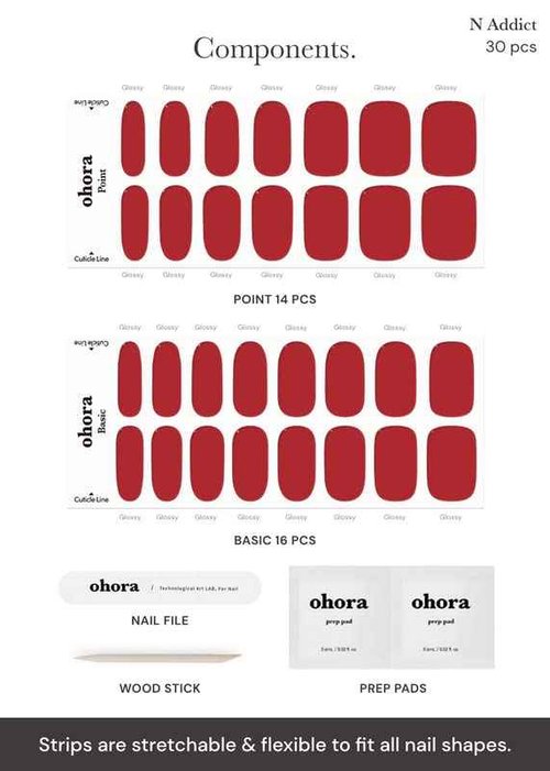 ohora Semi Cured Gel Nail Set of 2 (N Addict & N Tint High-Teen) - Professional Salon-Quality Nail Care