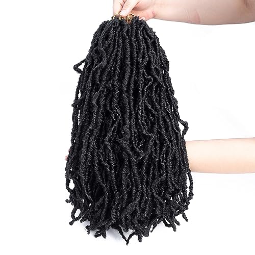 Ahrencan Faux Locs Crochet Hair,6 Packs 24 Inch Soft Locs Crochet Hair,Pre Looped Goddess Faix Locs Crochet Hair For Black Women,Pretwisted Wavy Synthetic Dreadlock Crochet Braids (24in,1B#)