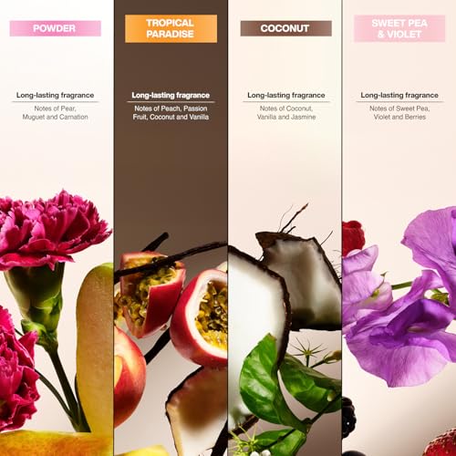 Suave Antiperspirant Deodorant for Women Variety 4-Pack ? Powder, Tropical Paradise, Coconut Kiss, Sweet Pea & Violet, Anti-Staining Invisible Solid, Talc-Free, 1.2 Oz Ea