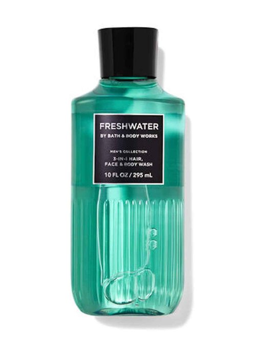 Bath & Body Works Bourbon Men's 3-IN-1 Hair & Body Wash 10 Oz. (Freshwater)