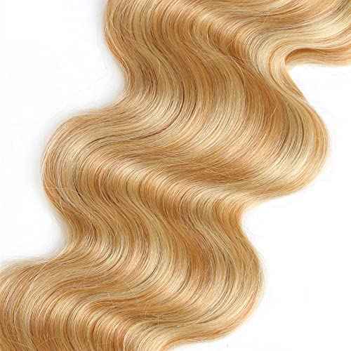 Honey Blonde Bundles P27/613 Body Wave Human Hair Bundles 16 18 20 inch Blonde Human Hair Bundle 2 Tone
