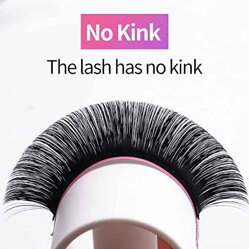 VEYES INC Easy Fan Volume Lash Extensions 03 05 07 J/B/L/C/CC/D/DD Curl 8-25mm Mixed & Single Length Tray, Matte Black Self Fanning Eyelashes, Professional Supplies for Lash Techs (0.05 J 8-16mm)