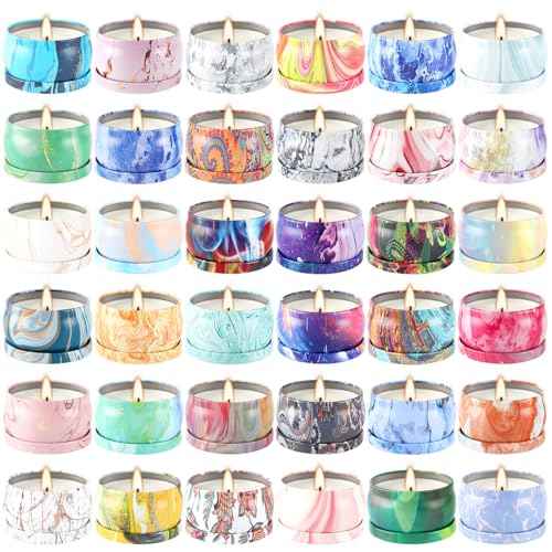 36 Packs Scented Candles Gift Set, Fragrances Candle for Women, 2.5 OZ Portable Jar Candle for for Spa, Yoga, Bath, Aromatherapy, Stress Relief.