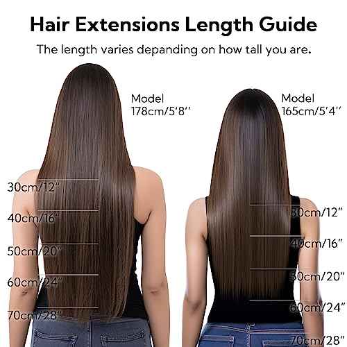 HOTBANANA Human Hair Clip in Hair Extensions, 2 Dark Brown 120g Clip in Hair Extensions Real Human Hair Straight Remy Hair Clip in Hair Extensions 24 Inch 7pcs
