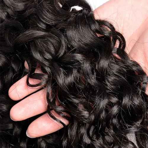 24 26 28 inch Water Wave Bundles Human Hair #1B Water Wave Bundles Grade 8A Remy Brazilian Wet and Wavy Bundle Human Hair Extensions
