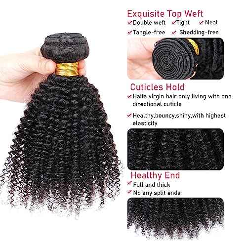 Afro Kinky Curly Hair Extensions 12 14 16 Inch Unprocessed Virgin 100% Human Hair Bundles for Black Women