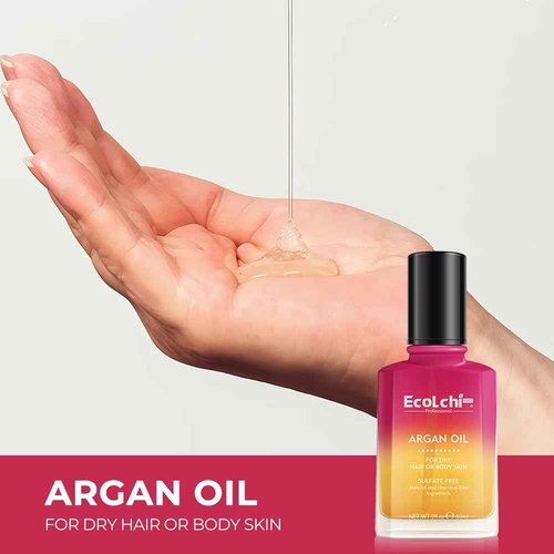 ECOLCHIPRO Ecolchi Hair Mask Argan Oil Set Deep Repair Conditioning Collagen Hair Treatment for Dry and Damaged Hair All Hair Types 550ml+60ml 18.6floz + 2floz