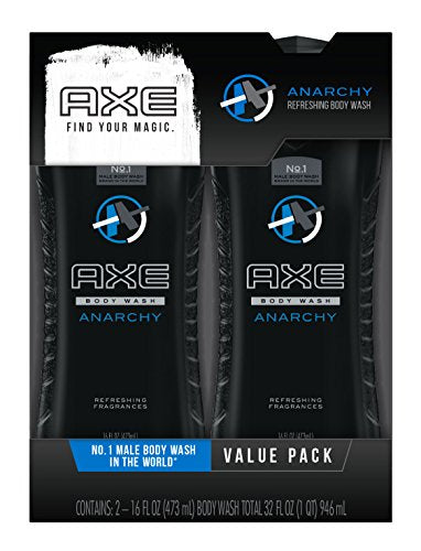 AXE Body Wash for Men, Anarchy, 16 Fl Oz (Pack of 2)