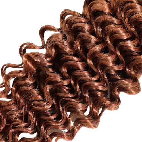 Ombre Brown Bundles Human Hair Deep Wave 10 12 14 Inch Brown Bundles Human Hair 12A Grade Brazilian Virgin Raw Weave 3 Bundles Deep Wave Human Hair Extensions