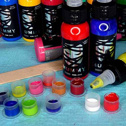Mummy Pharaoh USA Custom Tattoo Ink Set 1oz(30ml)-12 Colors Pigment Kit