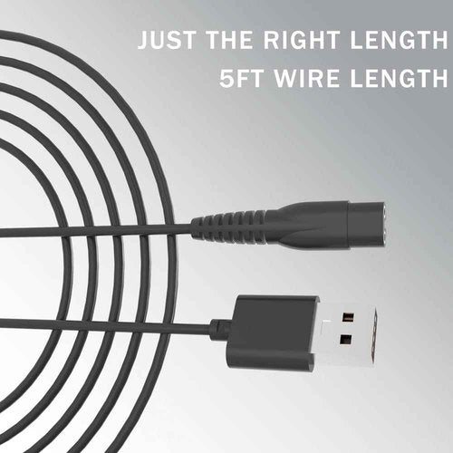 OGMWIN Replacement Power Cord for Manspot Men‘s Premium Body Trimmer USB Charger Charging Cable