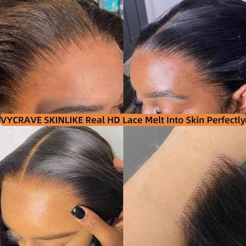 2x6 SKINLIKE HD Lace Closure Straight Human Hair 0.095mm Ultra-thin Invisible Lace Closure Brazilian Virgin Human Hair Closure pre plucked with Natural Hairline 20inch