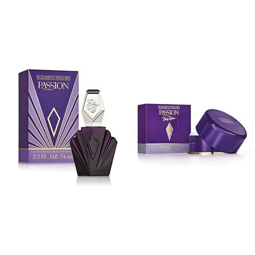 Elizabeth Taylor Women's Perfume, Passion, Eau De Toilette EDT Spray, 2.5 Fl Oz & Body Powder for Women, Passion, 2.6 Oz