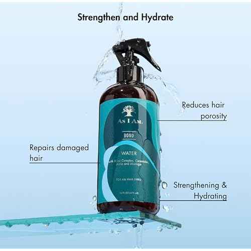 As I Am Bond Water - 16 oz - with Moringa, Amla, & Ceramides - Hair Repair Treatment For Damaged Hair