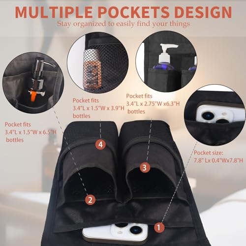 Massage Bottle Holster with Multiple Pockets Design,Machine Washable Massage Lotion Holster with Air Mesh,Heavy Duty Adjustable Strap and Durable Massage Oil Holster£¬for Massage Therapist