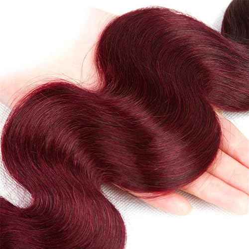 26 26 26 inch Burgundy Human Hair Bundles 99j Body Wave Bundle Red Human Hair Weave Bundles Burgundy Body Wave Bundle