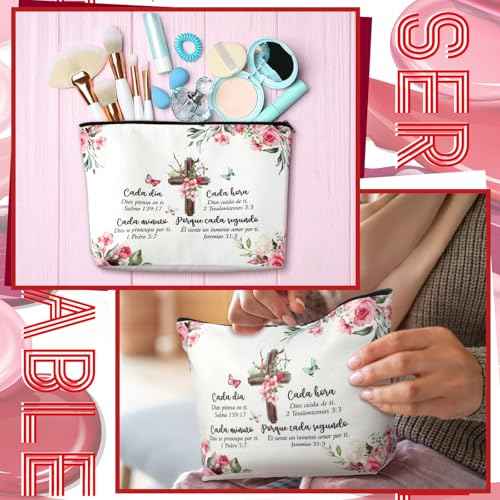 Aliceset 2 Pcs Christmas Christian Gifts for Women Spanish Inspirational Religious Gifts for Women Reusable Grocery Bags