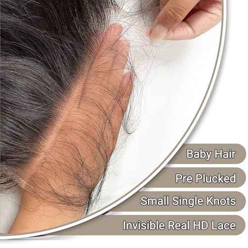 20 Inch Body Wave 5x5 HD Lace Closure Human Hair, Melt Swiss Lace with Baby Hair, Invisible Single Knot, Virgin Closure Only