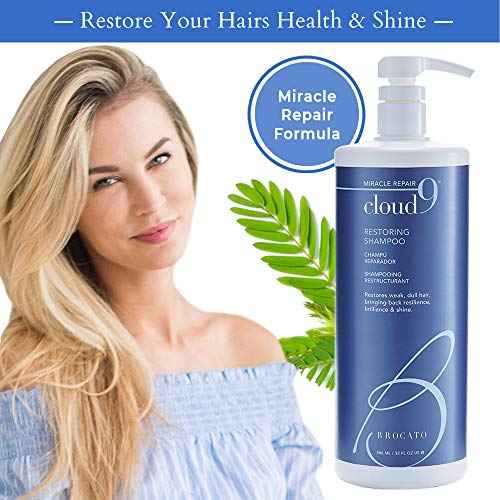 Brocato Cloud 9 Restoring Shampoo, 32 Fl Oz | Miracle Repair, Moisturizing, Hydrate, & Revitalizing Shampoo | For Weak, Dull, Dry, & Damaged Hair | Restore Resilience, Health & Shine