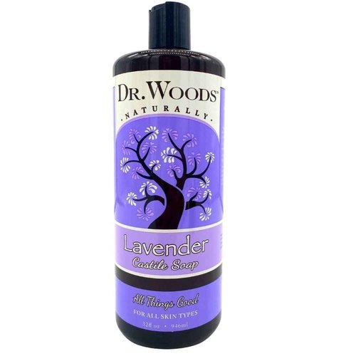 Dr. Woods Lavender Liquid Castile Soap - Castile Soap with Pure Lavender Oil, Body Wash for Men and Women, Natural Cleanser for Face, Hands, and Body - 32 Fl Oz, Pack of 3