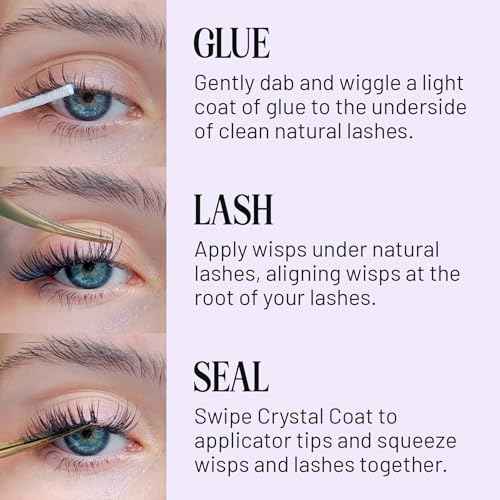 Lilac St. Lash Applicator for Faux Eyelash Clusters - Custom made for Precision Lash Placement - Use for Lash Extension Wisps and False Lashes