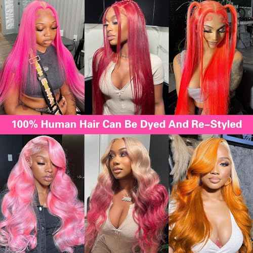 613 13x6 Lace Front Wig Human Hair 200 Density Body Wave Blonde Lace Front Wigs Human Hair 28 Inch Full & Thick 613 HD Lace Frontal Wig Pre Plucked with Baby Hair for Women.