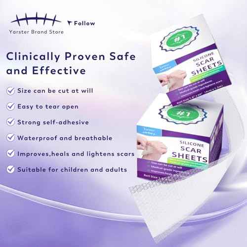 Silicone Scar Sheets, Silicone Scar Tape(1.6"x 60" Roll-1.5M), Medical Grade Scar Sheets, Scar Tape for Surgical Scars, Burn, C-Section, Keloid Scars, Acne Treatment, Stretch Marks Removal