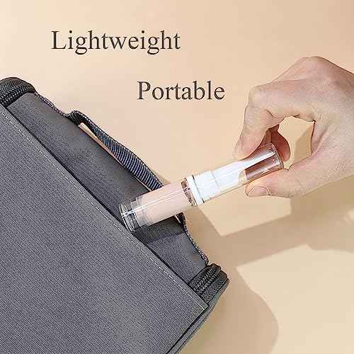 Qeuly 6 Pack Airless Pump Jars Travel Foundation Container, Travel Size Eye Cream Dispenser Empty Refillable Cosmetic Pump Bottles for Lotion Skincare Serum 5ml