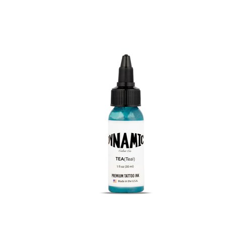 Dynamic Color Co- Teal Tattoo Ink, Made in USA, Since 1990, Not Tested on Animals, (1oz Bottle)