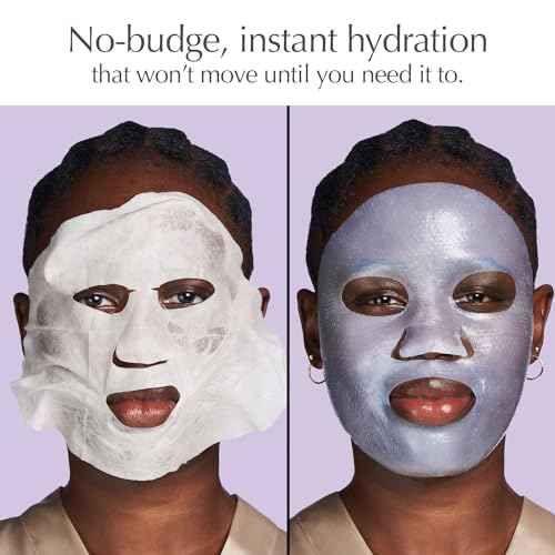 EXUVIANCE Pick-Me-Up Plumping Mask with Pure Hyaluronic Acid and Caffeine for Instant Plumping Hydration - Reveal Smooth, Supple and Luminous Skin, For All Skin Types - Single Use Sheet Mask, 0.7 oz