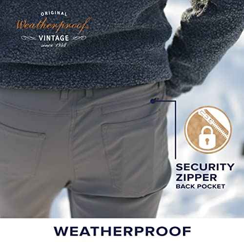 Weatherproof Vintage Hiking Pants - Men Straight Slim Fit Chino Mens Travel Pant, Lightweight Stretch Casual Pants for Men
