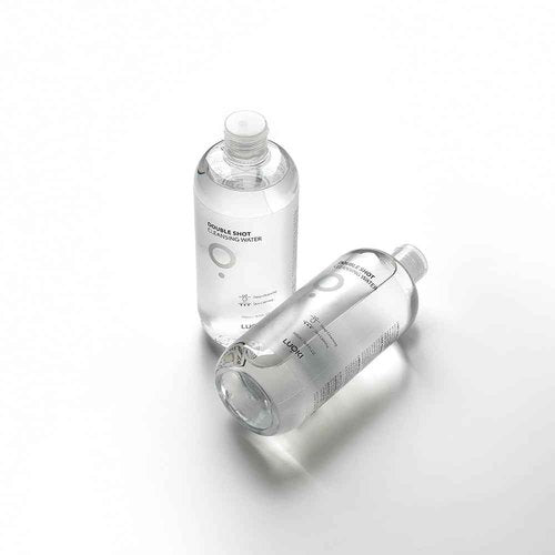 LUOKI Double Shot Cleansing Water 500ml (16.9 fl oz) - Hypoallergenic Deep Clean Micellar Cleansing Water and Makeup Remover… (33.8 Fl Oz(Pack of 2))