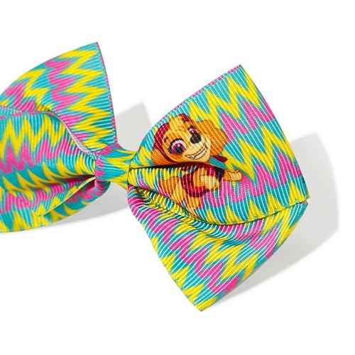 LUV HER Paw Patrol Alligator Hair Clips for Kids ? 7-Pack Non-Slip 4-Inch Hair Bows ? Girls Hair Accessories with Rescue Pup Prints ? Ages 3+ ? Non-Toxic Material