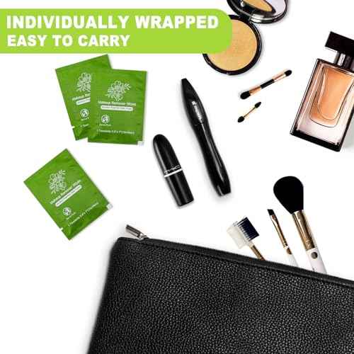 Makeup Remover Wipes Bulk Individually Wrapped,Travel Makeup Wipes Individual Makeup Remover Wipes Bulk Gentle Cleansing Makeup Remover Wipes for Face Cleansing Mascara Lipstick Travel (50, Aloe Vera)