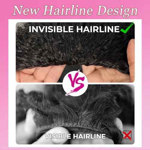 Curly Half Wig Human Hair 180% Density Deep Wave Glueless Wigs Upgrade 3 In 1 Wigs Beginner Friendly Seamless Flip Over Drawstring Curly Wig Ready to Go Headband Wig Natural Black Color 18 Inch