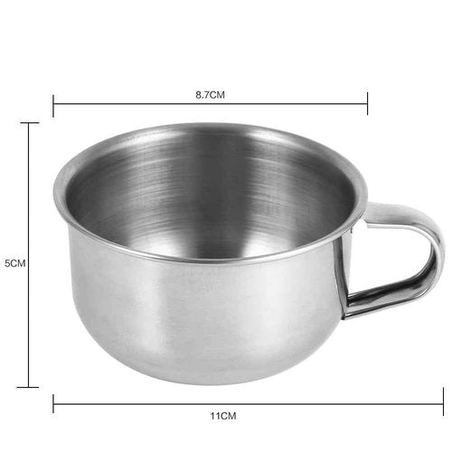 LAVEN Stainless Steel Men's Shave Soap Bowl Metal Shaving Soap Mug Bowl Cup Shaver Men Face Cleaning Soap Bowl