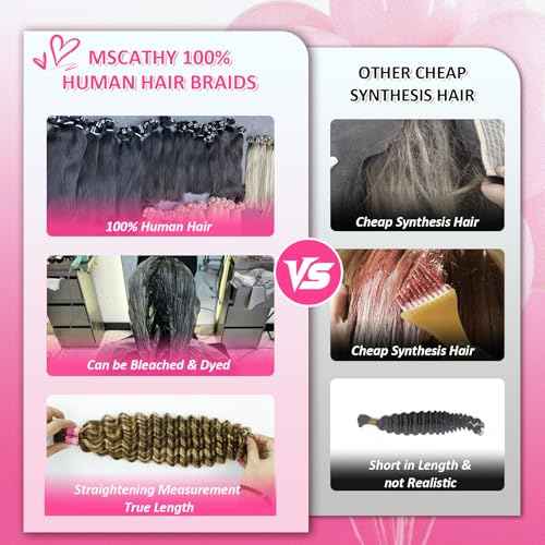 4/27# Human Braiding Hair for Boho Braids 100g Color 4/27# Bulk Deep Wave Human Hair for Braiding Ombre Blonde Brown Highlight 100% Brazilian Human Hair 20inch for Boho Braids 12A