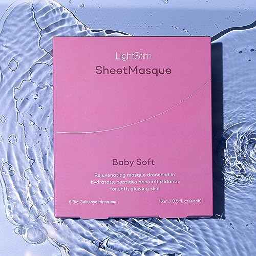 LightStim SheetMasque Rejuvenating, Breathable, Bio Cellulose Mask Drenched in Hydrators, Peptides, and Antioxidants to Soften Lines and Reduce Redness for Glowing, Healthy-Looking Skin