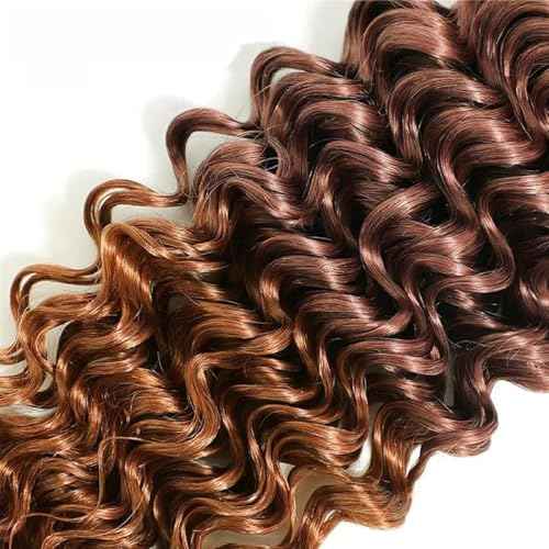 18 20 22 Inch T1B/4/30 Deep Wave Human Hair Bundles Ombre Brown Brazilian Virgin Remy Hair 3 Bundles
