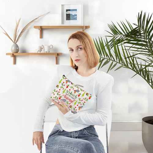 WZMPA Green Monster Cosmetic Makeup Bag Doctor Cat Fans Gifts Monster Is My Spirit Animal Zipper Pouch Bag For Monster Fans