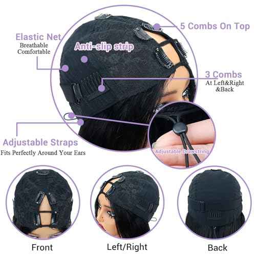 Body Wave V Part Wig Human Hair Glueless Clip In 100% Real Human Hair V-part Wigs No Glue No Sew In Upgrade U Part Wig For Beginners Friendly 200 Density 22 Inch