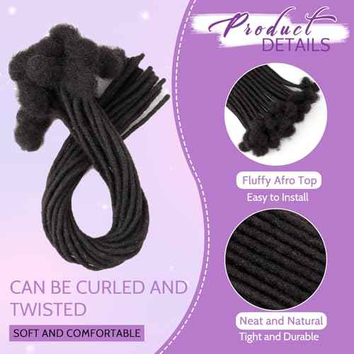 Loc Extensions Human Hair 0.4cm&0.6 cm&0.8cm width 4-18inch 10, 20, 40, 100 strands 100% Human Hair Locs Extensions for Men Women Natural Dreadlocks Can Be Dyed Bleached Curled 0.4cm 8inch 30 Strands