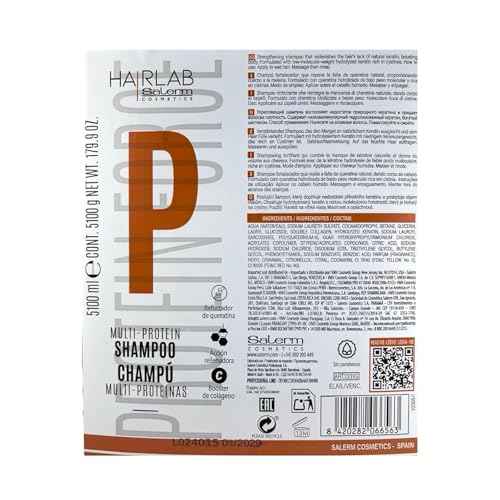 SALERM Gold Line Protein Shampoo for Unisex, 5100ml