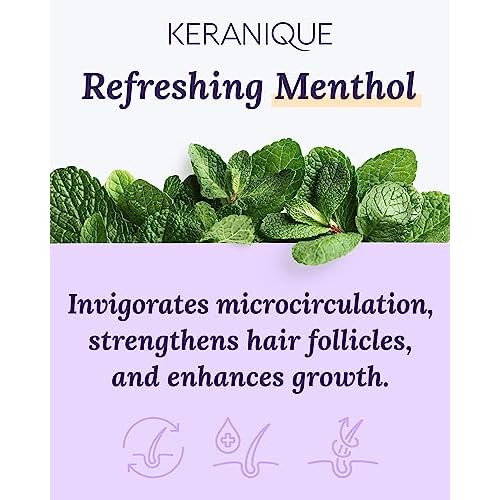 Keranique Volumizing Conditioner - Moisturizing Hair Conditioner for Fine, Thinning Hair and Fuller Hair Growth - Keratin Enriched, Sulfate-Free, Color-Safe, Anti-Aging Volume Conditioner for Women