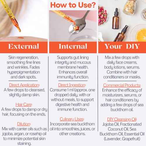 Sea Buckthorn Oil - 1 fl oz Cold-Pressed Sea Buckthorn Berry Oil - Seabuckthorn for Face, Hair, Body & Supplement