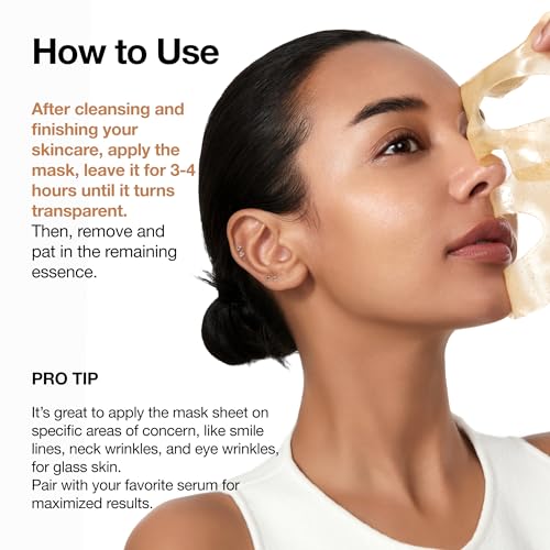 ANUA Rice 70 Glow Collagen Mask, Overnight Face Mask for Glass Skin, Ceramide, Collagen Facial Mask, Skin Moisture Barrier, Tightening Care, Natural Color, Korean Skin Care (38g, 4ea)