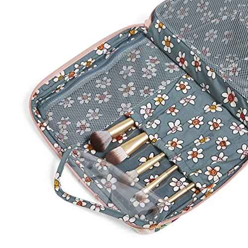 Women's Cotton Grand Vanity Toiletry Makeup Organizer Case Bag
