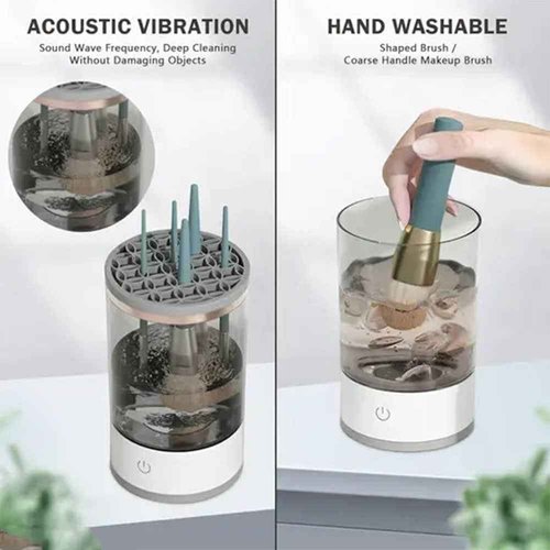 Electric Makeup Brush Cleaner Machine, 2025 Upgrade Cosmetic Brush Cleaner, Deep Cleaning All Types of Brushes, Keeps Brushes Hygienic and Skin Healthy